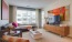 a living room with a tv
