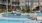 a couple people in a pool